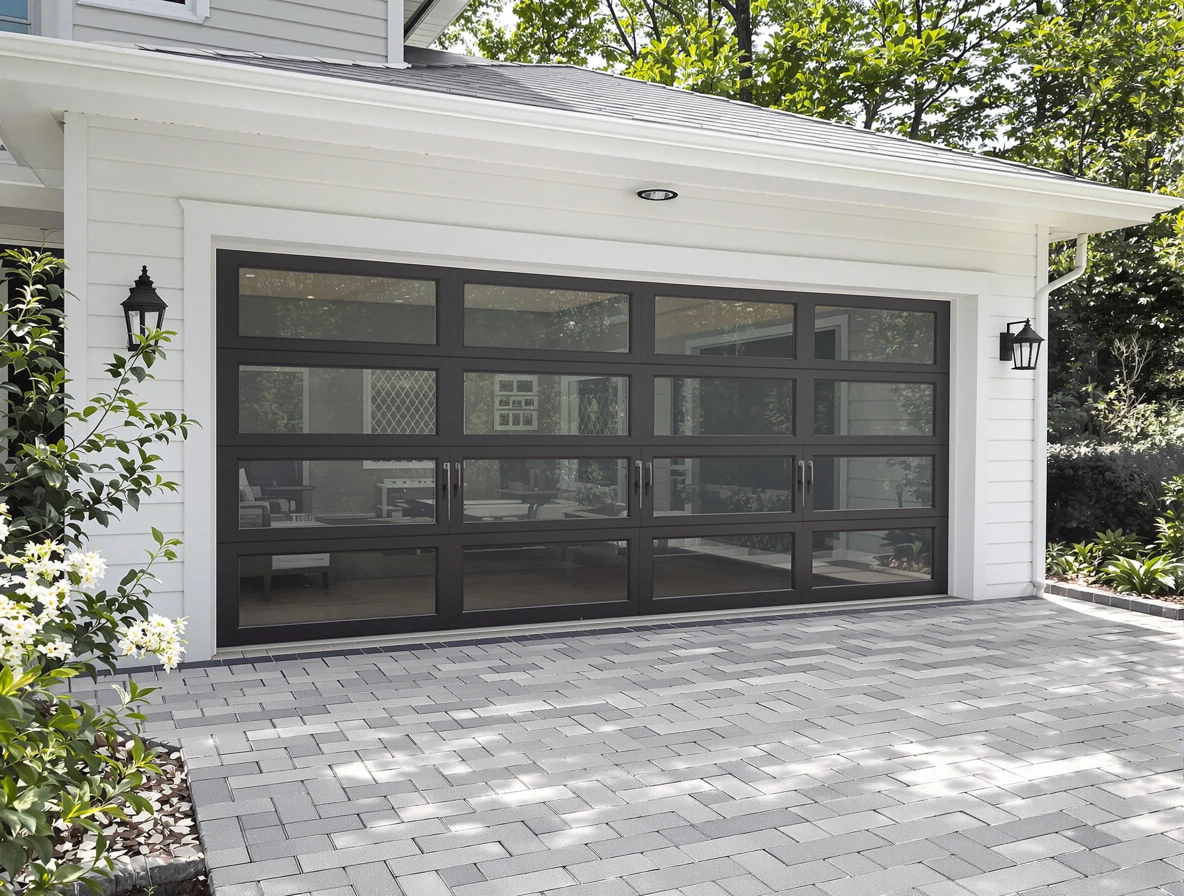 Roswell Garage Door Repair design specialist presenting custom garage door options to Roswell homeowner