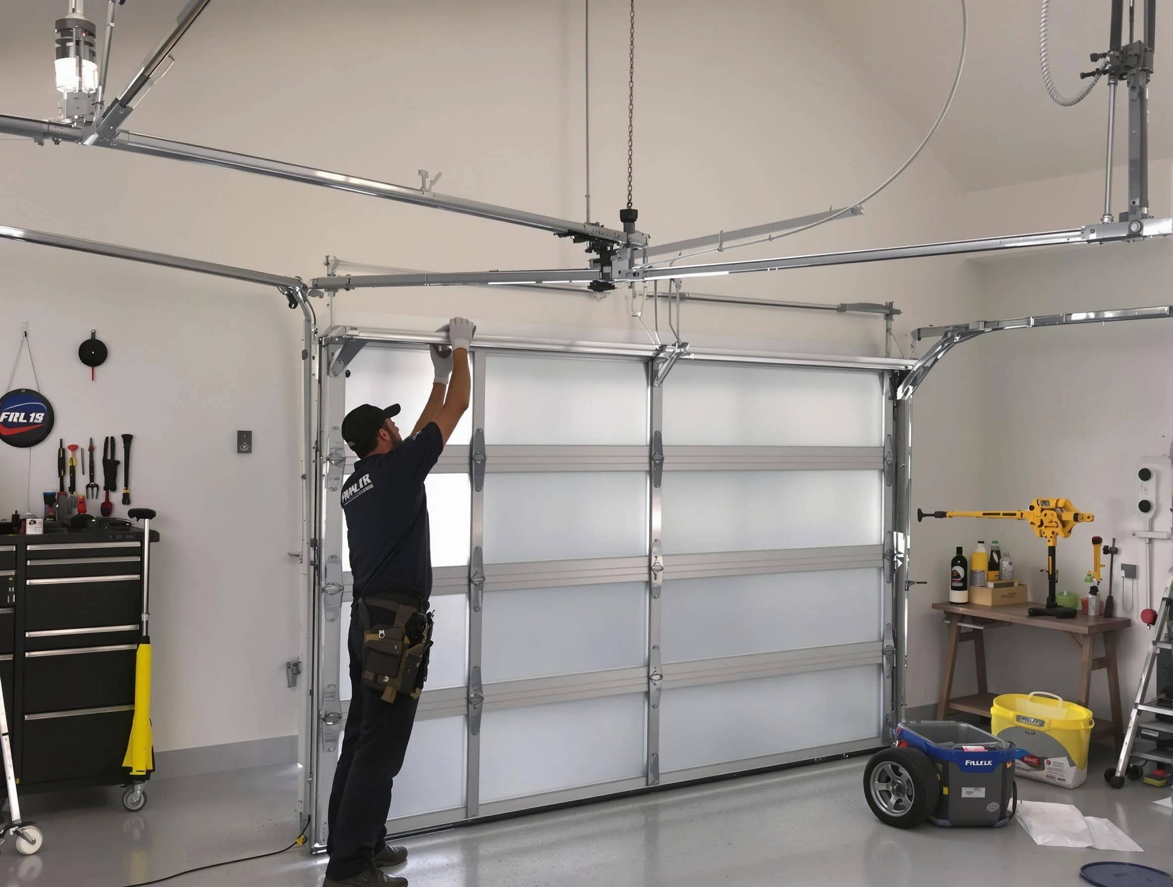 Roswell Garage Door Repair certified team performing precision garage door installation in Roswell