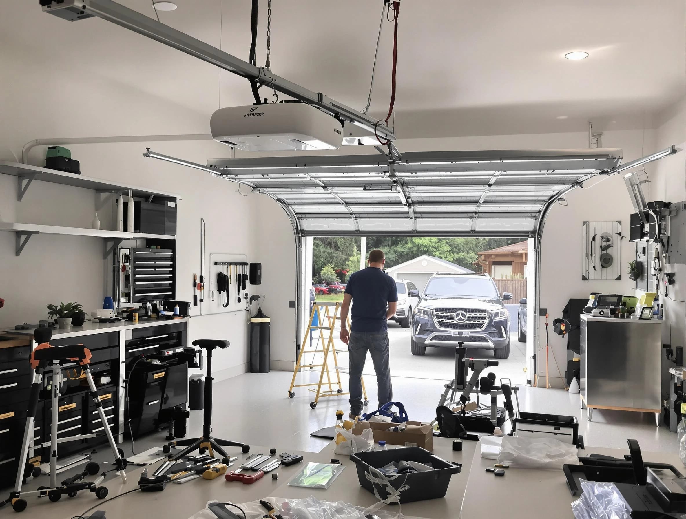 Garage door opener installation by Roswell Garage Door Repair in Roswell