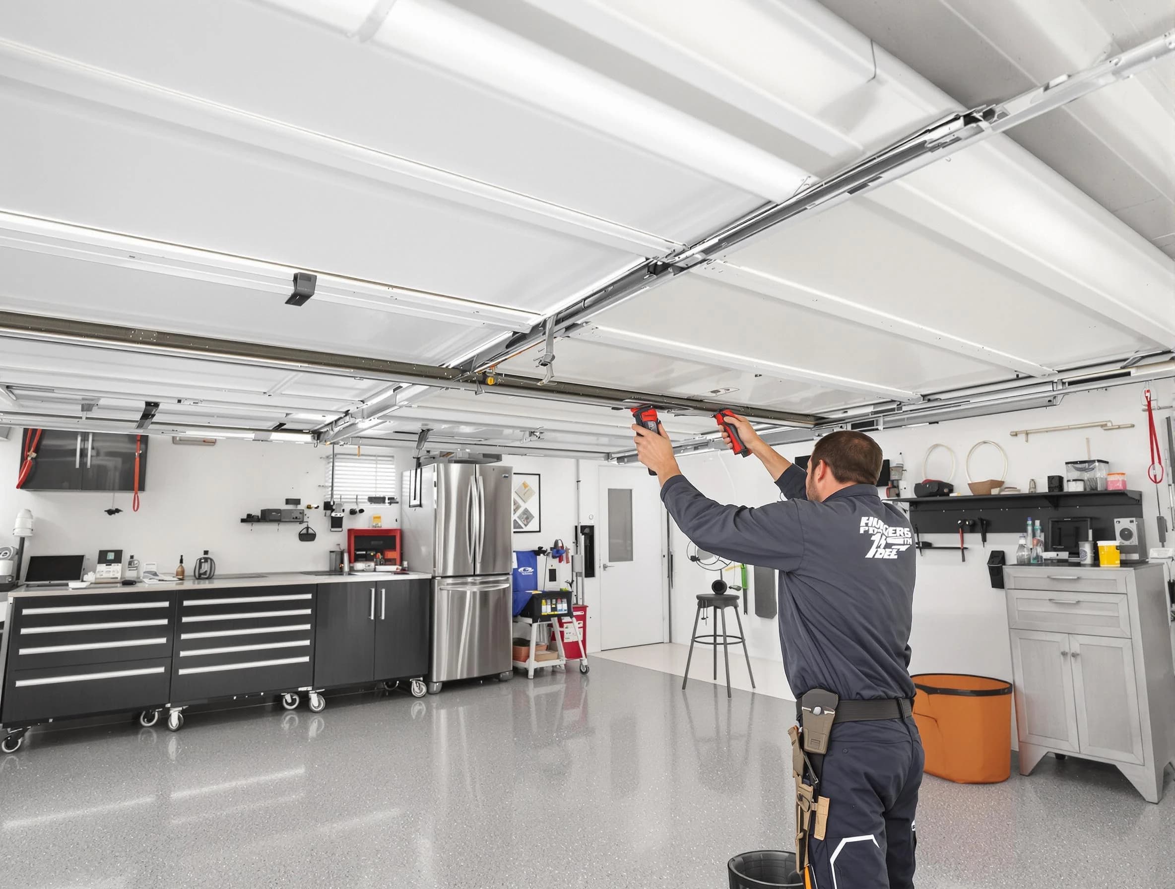 Overhead garage door repair service by Roswell Garage Door Repair in Roswell