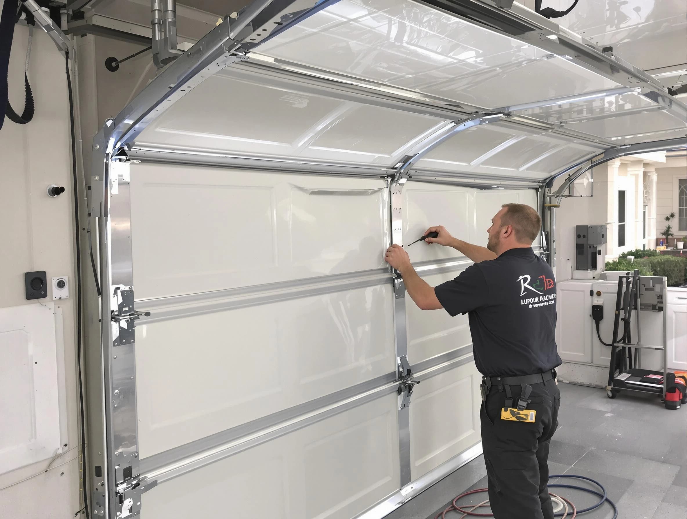 Roswell Garage Door Repair professional performing panel repair in Roswell