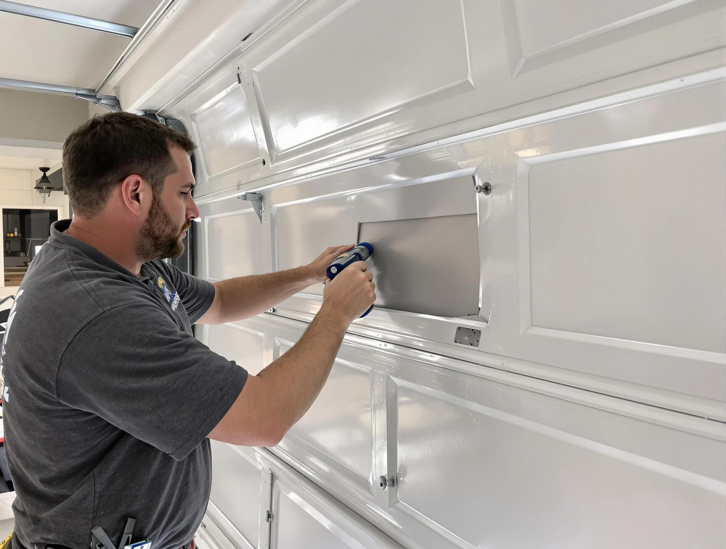 Garage door panel repair by Roswell Garage Door Repair in Roswell