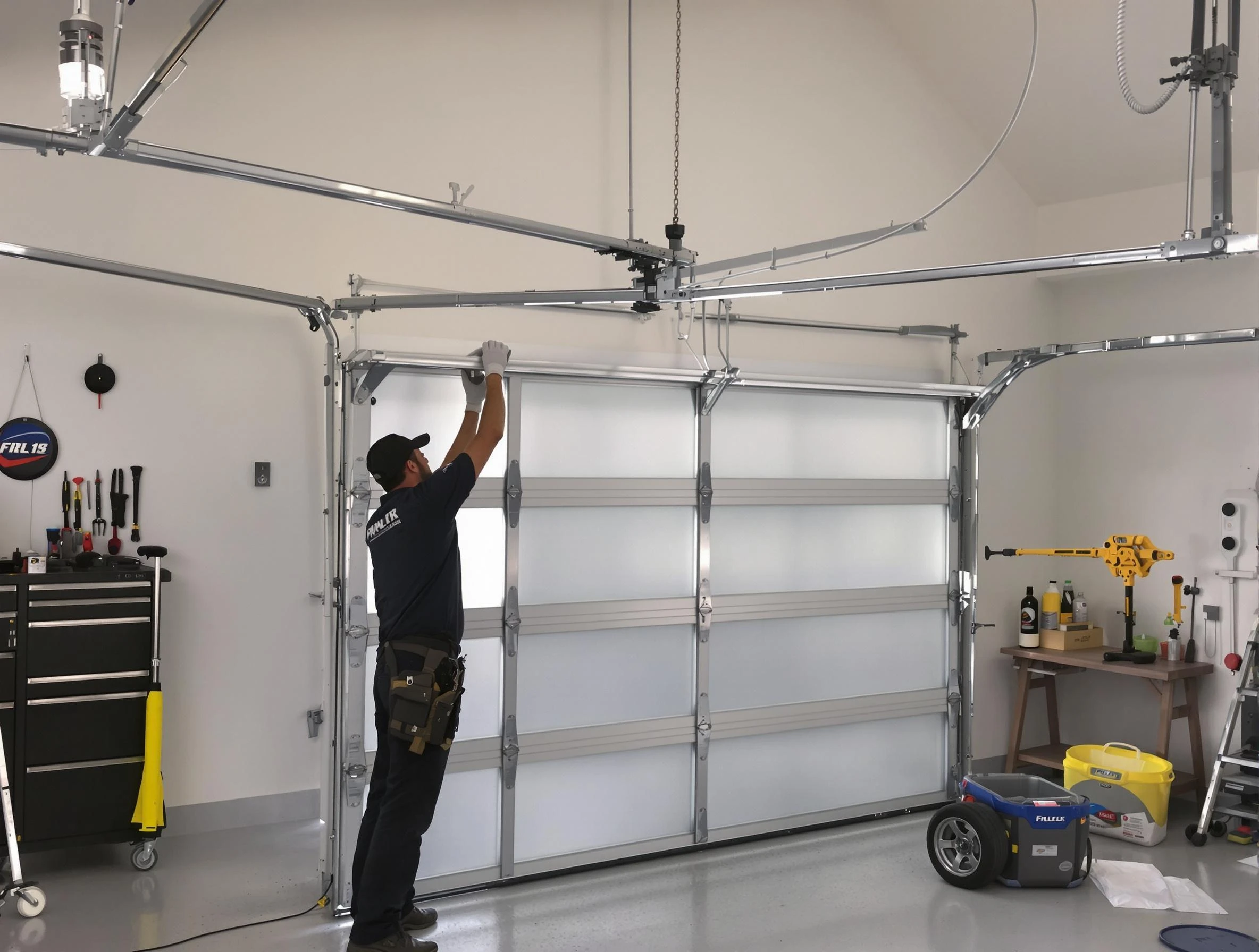 Roswell Garage Door Repair certified team performing precision garage door installation in Roswell